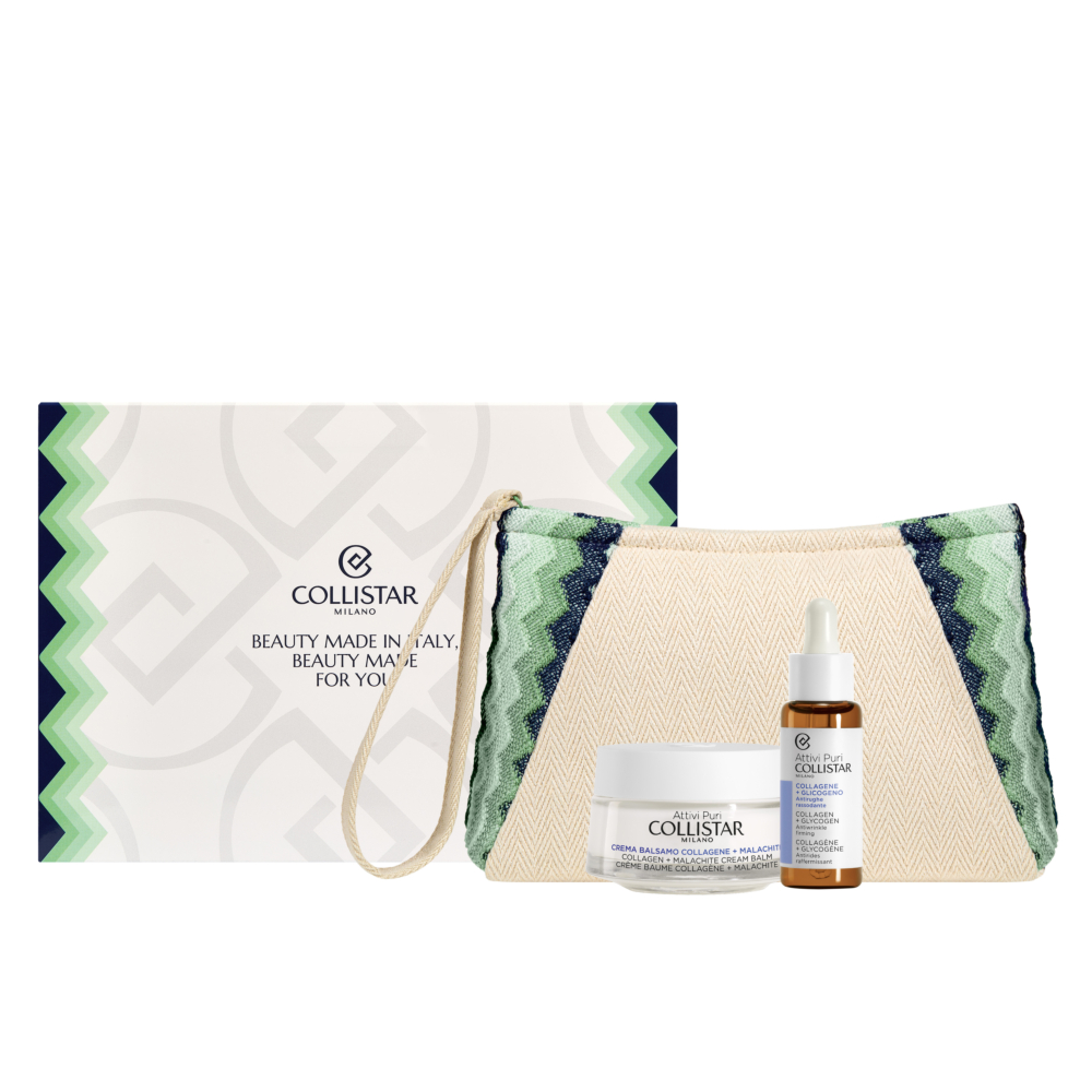 COFANETTO ATTIVI PURI CREMA BALSAMO COLLAGENE + MALACHITE 50ml
